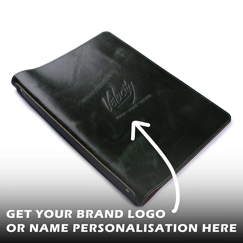 Premium Luxe Leather Menu Booklet