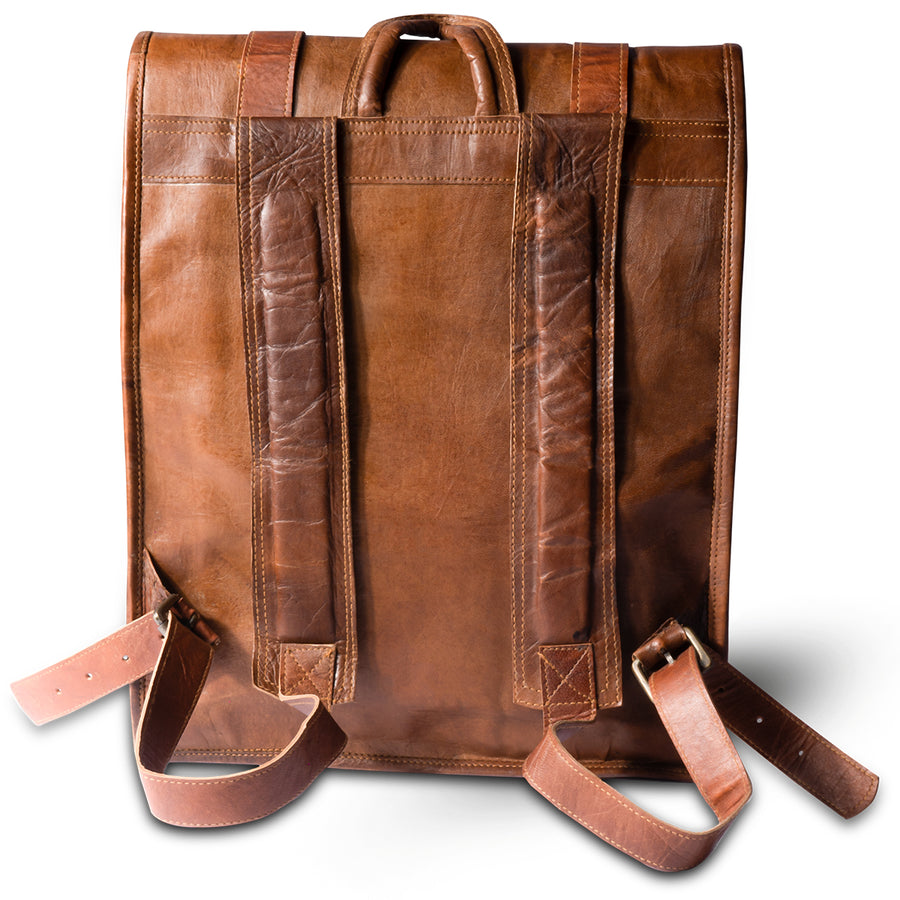 Craftshades – Multiple Pockets 12*16 Inch Handcrafted Goat Leather Roll Bag | 100% Genuine Leather