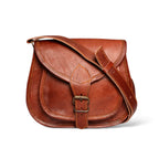 Craftshades - 9*11 Inch Crossbody Handcrafted Small goat Leather Unisex Sling Bag | 100% Genuine Leather