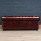 Craftshades Chesterfield Handmade Buckingham 3 Seater Antique Light Rust Leather Sofa
