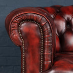Craftshades Chesterfield Handmade Buckingham 3 Seater Antique Light Rust Leather Sofa