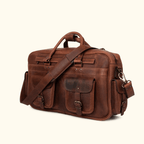 CRAFTSHADES ROOSEVELT BUFFALO LEATHER PILOT BAG - LARGE