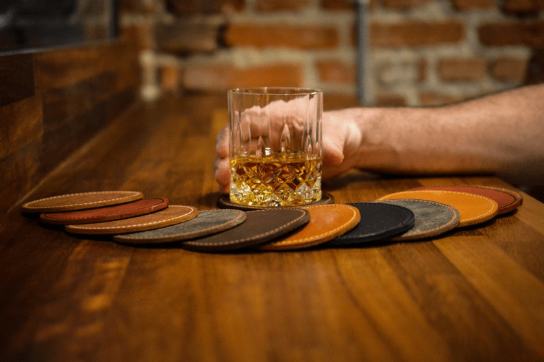Round Leather Coasters