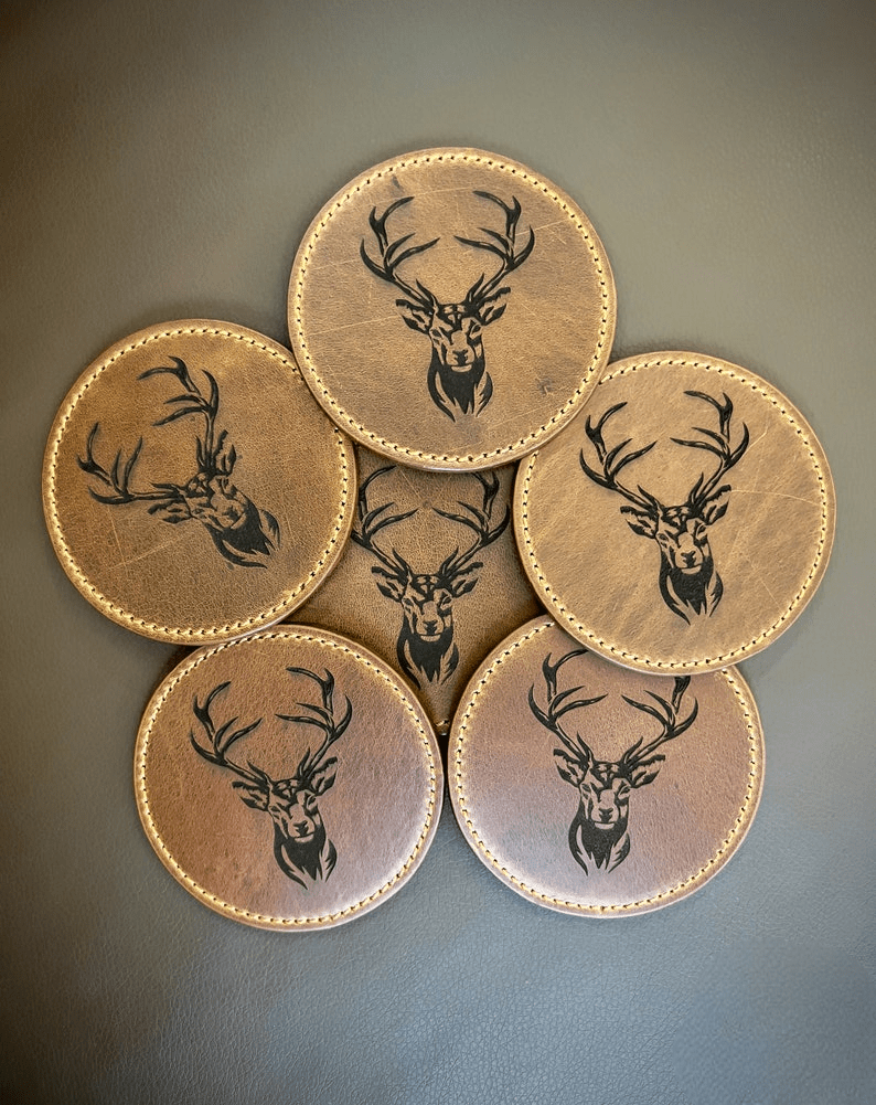 Round Leather Coasters