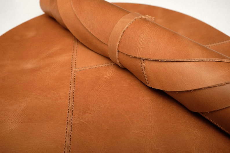 Round Leather Placemats Set