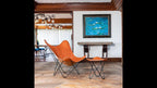 Retro Handmade Leather Butterfly Chair, Handmade chair, foldable chair