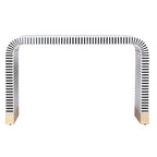 Black and White Striped Bone Inlay Console Table