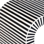 Black and White Striped Bone Inlay Console Table