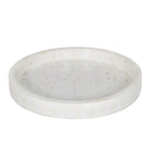 White Floral Bone Inlay Decorative Tray