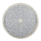 Indigo Blue Floral Bone Inlay Tray