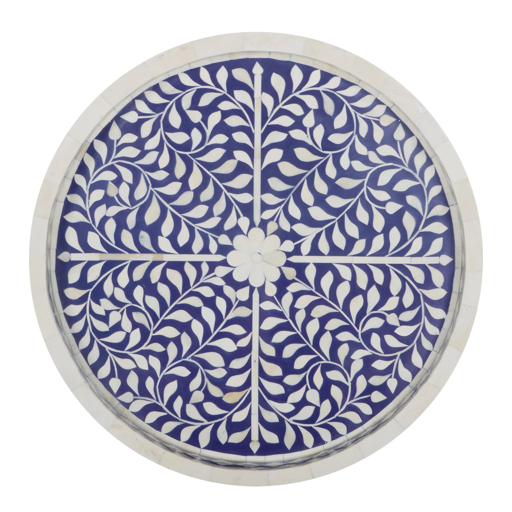 Floral Bone Inlay Decorative Tray