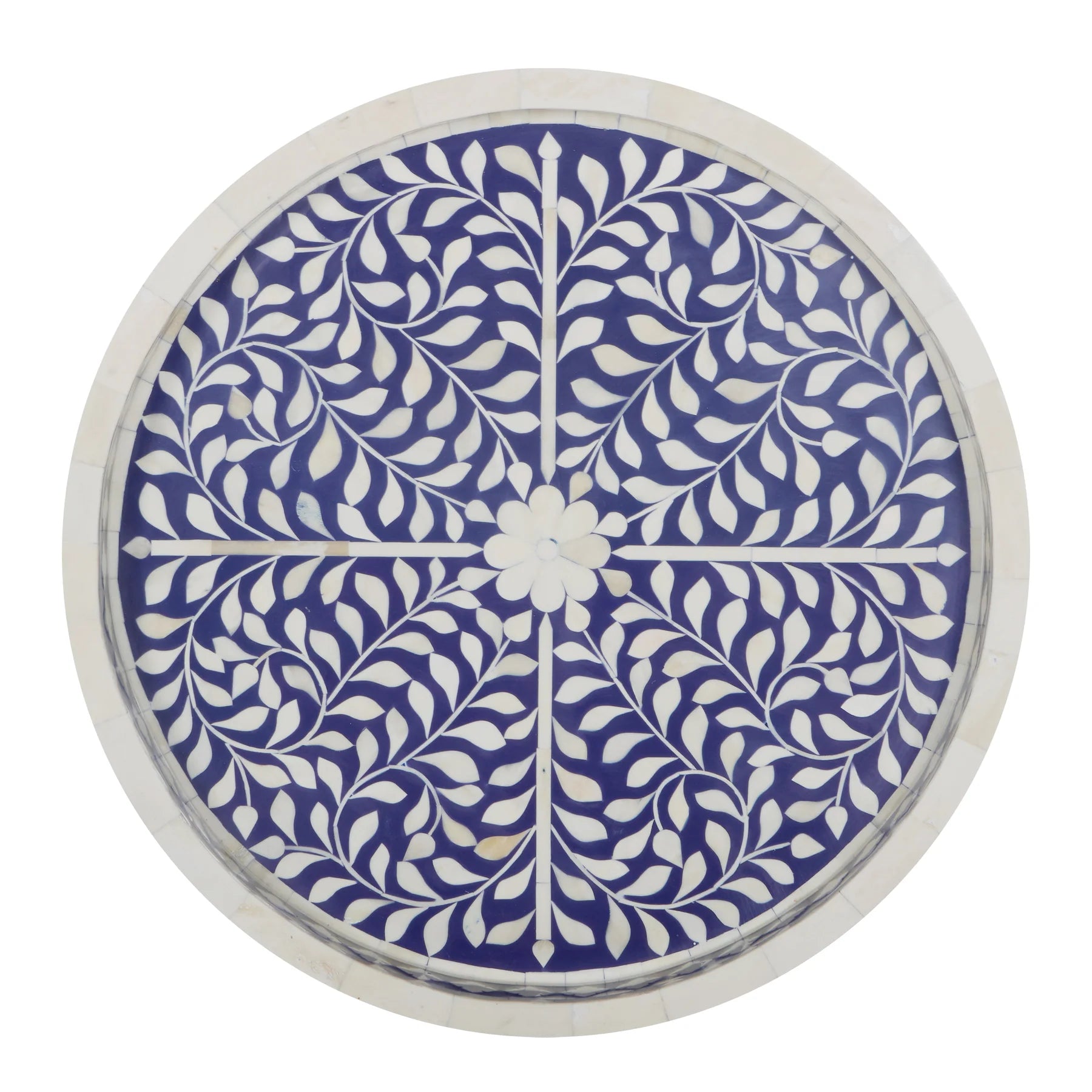 Floral Bone Inlay Decorative Tray