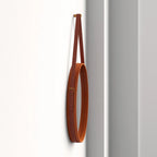 Tan Leather Hanging Mirror