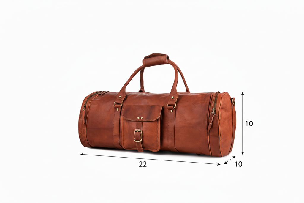 CraftShades leather duffle bag