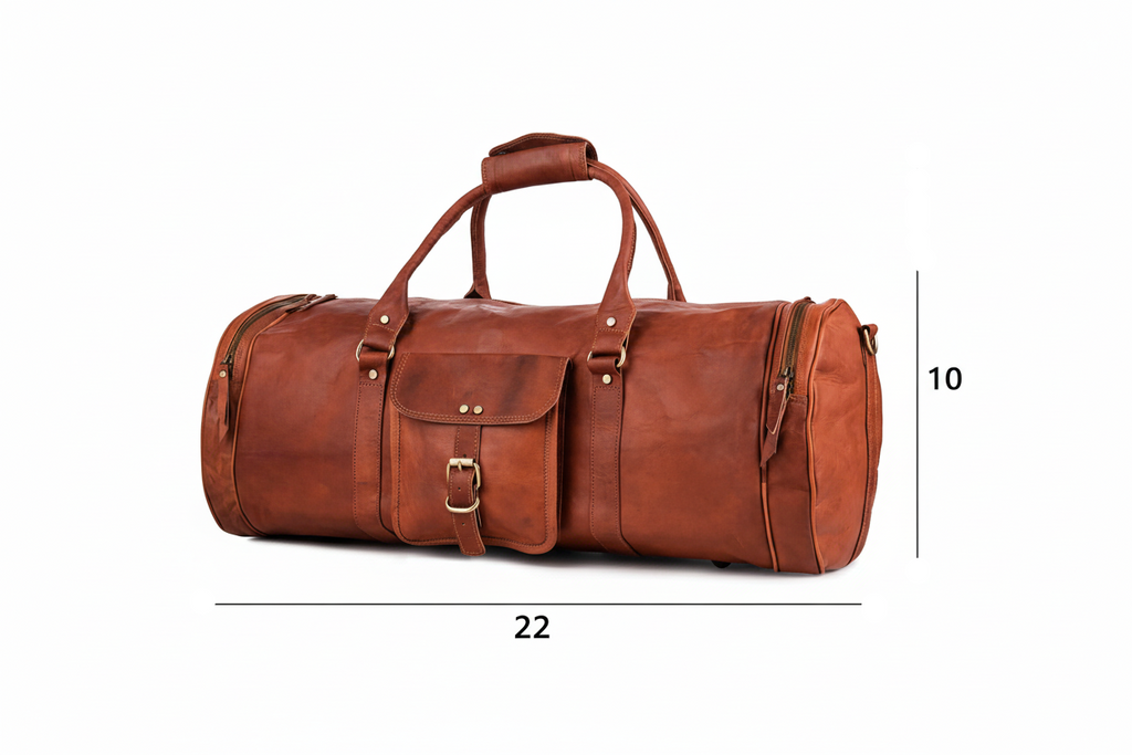 CraftShades - 22 Inch leather duffle bag