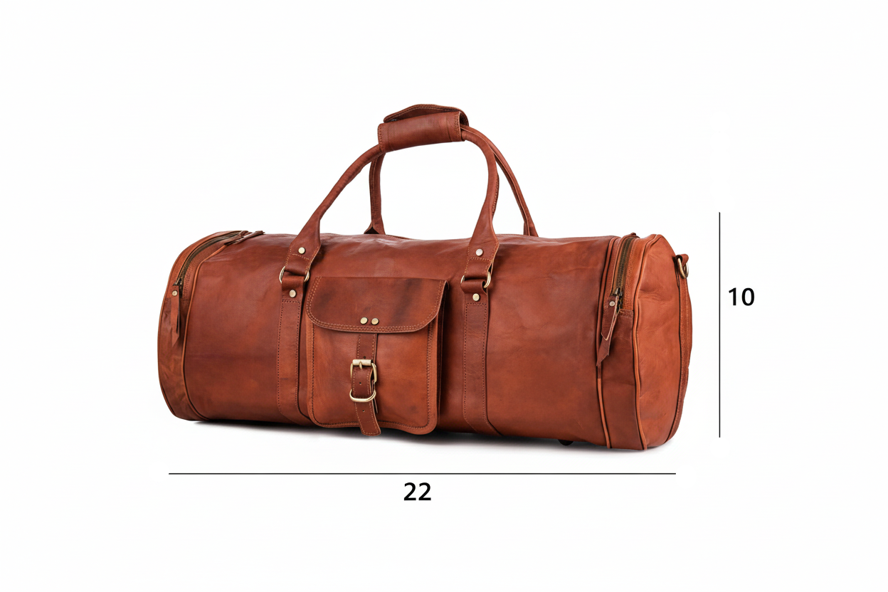 CraftShades - 22 Inch leather duffle bag