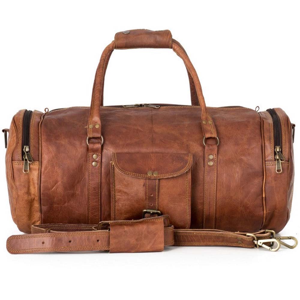 CraftShades leather duffle bag