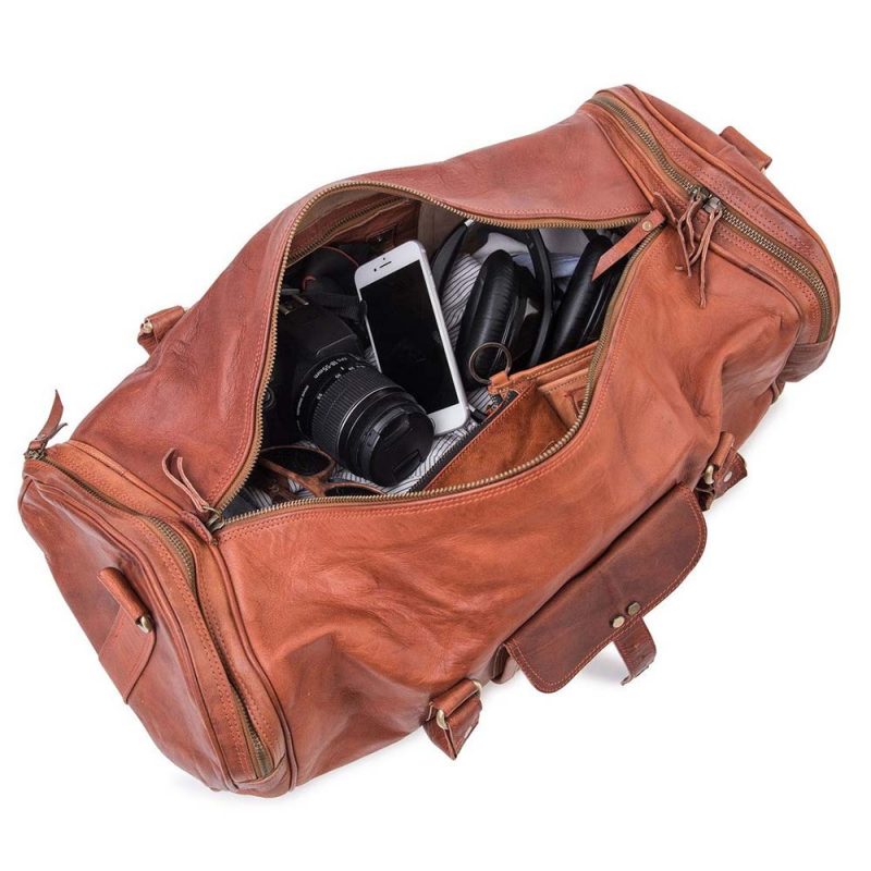 CraftShades leather duffle bag
