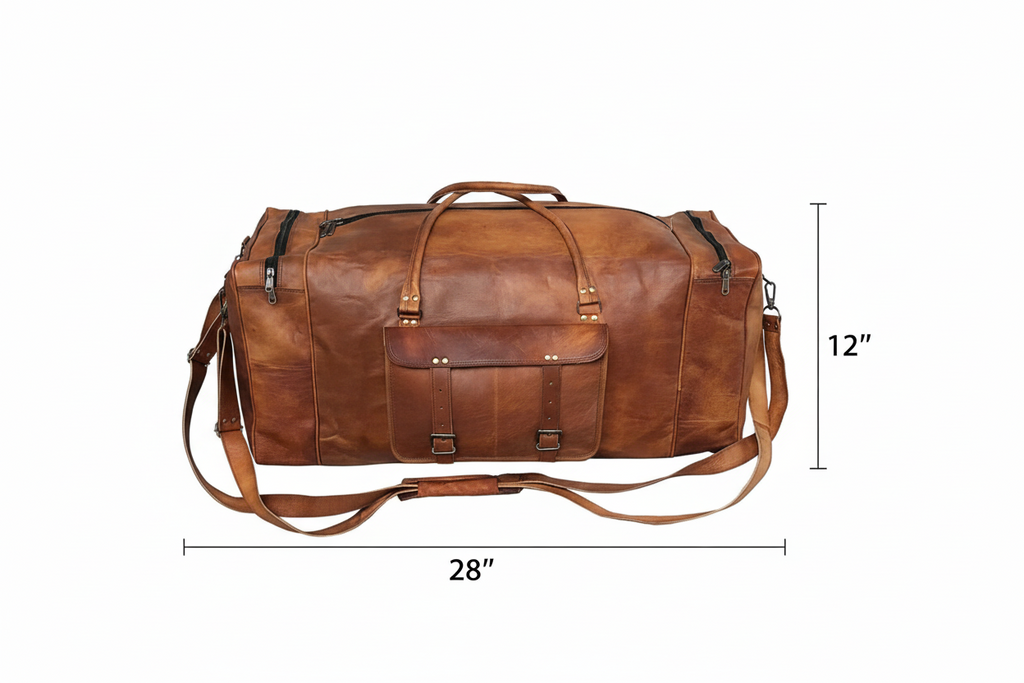 CraftShades Leather Duffle Bag – Premium Quality and Versatility