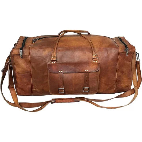 CraftShades Leather Duffle Bag – Premium Quality and Versatility
