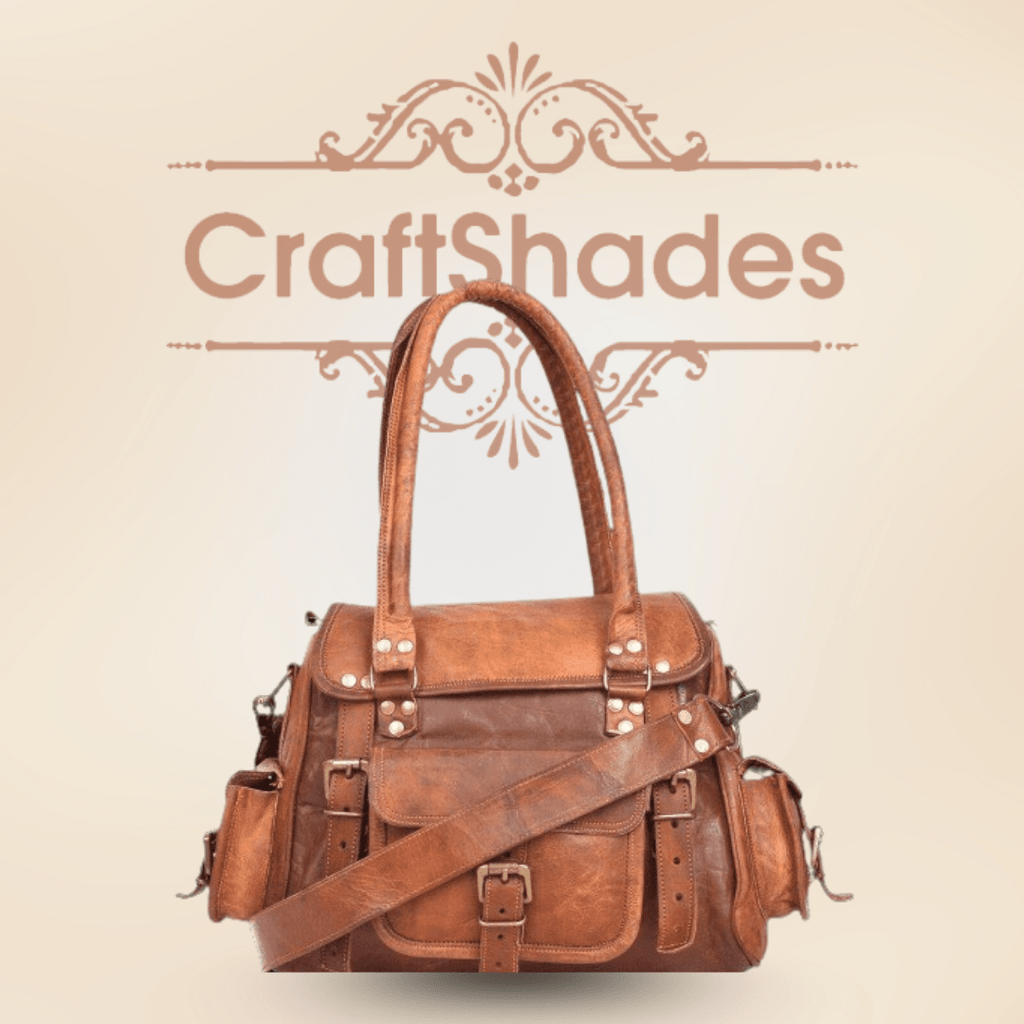 Craftshades – 13 Inch Handcrafted Leather Women’s brown Tote Bag | 100% Genuine Leather