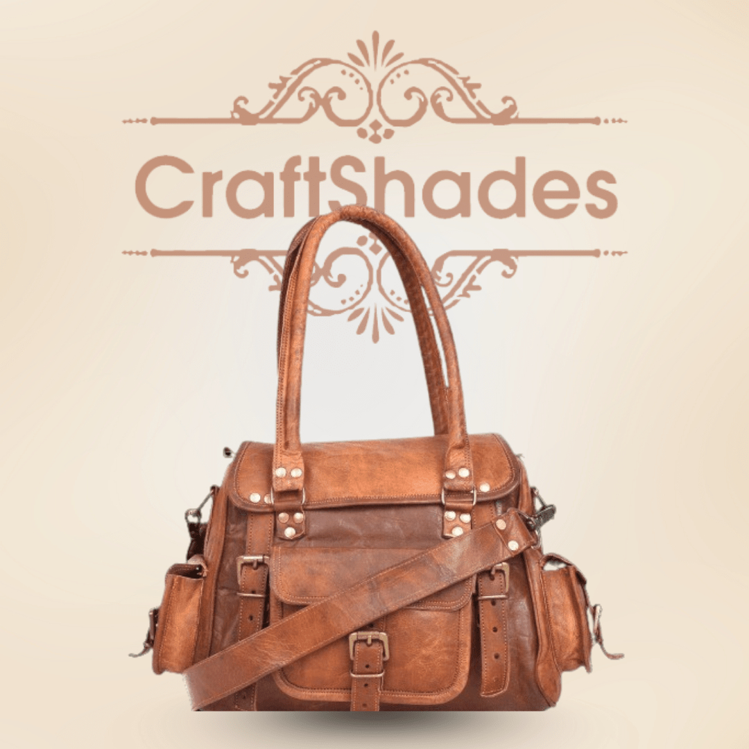 Craftshades – 13 Inch Handcrafted Leather Women’s brown Tote Bag | 100% Genuine Leather