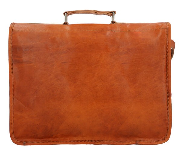 Craftshades 11×15×4″ Vintage Goat Leather Satchel Bag