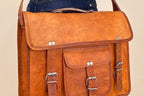 Craftshades 11×15×4″ Vintage Goat Leather Satchel Bag