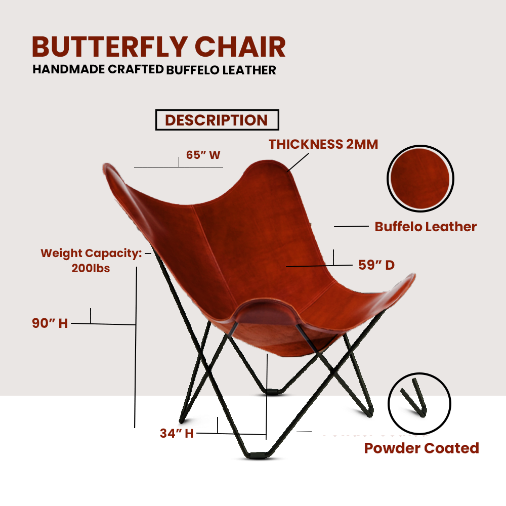Butterfly Chair Buffalo leather
