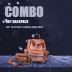 Craftshades –  Handcrafted Leather Camera bag &amp; backpack  Combo