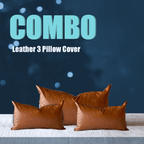 100% Goat Leather 3 Pillow Cover – Sofa Cushion Case
