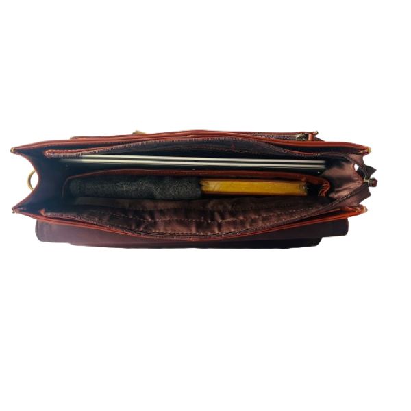 Retro buffalo Leather big pocket  Laptop Bag