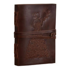 CraftShades - Leather Diary - Princess with Heart Embossed Diary Vintage Artist Sketchbook, Scrapbook, Drawing &amp; Writing Diary with Leather Bound Plain Paper 5 X 7 inch (Dark Princess)