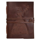 CraftShades - Leather Diary - Princess with Heart Embossed Diary Vintage Artist Sketchbook, Scrapbook, Drawing &amp; Writing Diary with Leather Bound Plain Paper 5 X 7 inch (Dark Princess)