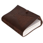 CraftShades - Leather Diary - Princess with Heart Embossed Diary Vintage Artist Sketchbook, Scrapbook, Drawing &amp; Writing Diary with Leather Bound Plain Paper 5 X 7 inch (Dark Princess)
