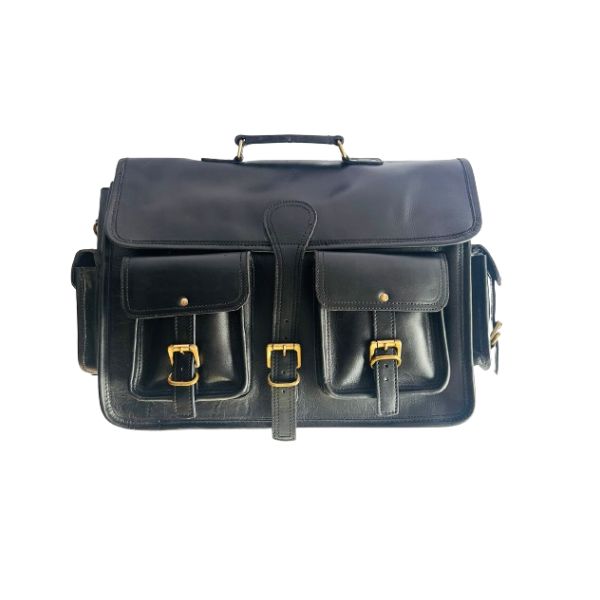 Retro Buffalo Hunter Leather Laptop Bag