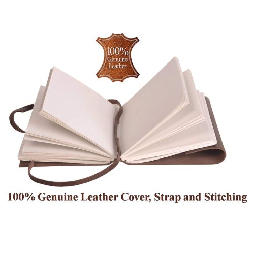 CraftShades - Leather Diary - Princess with Heart Embossed Diary Vintage Artist Sketchbook, Scrapbook, Drawing &amp; Writing Diary with Leather Bound Plain Paper 5 X 7 inch (Dark Princess)