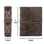 Handmade Leather Journal – Antique Style, Plain Pages (6x8")