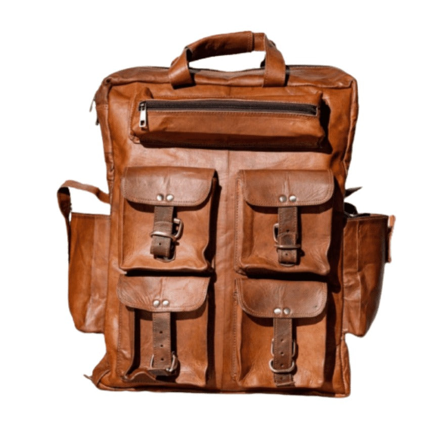 Craftshades - Seven Pocket Goat Leather Backpack | Unisex