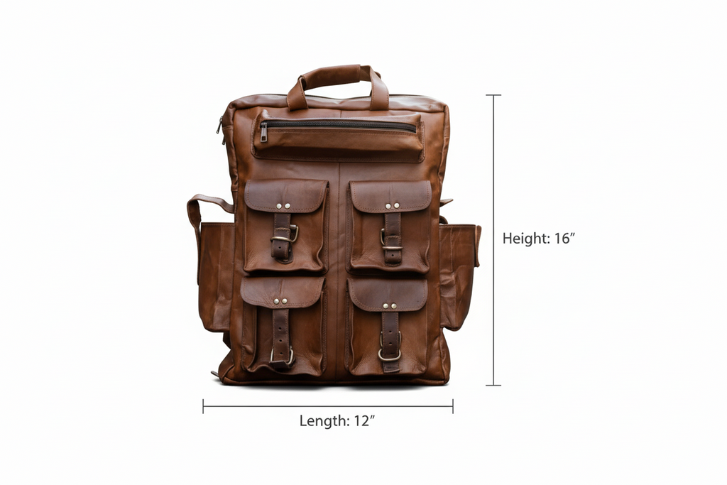 Seven Pocket Goat Leather Backpack | Unisex