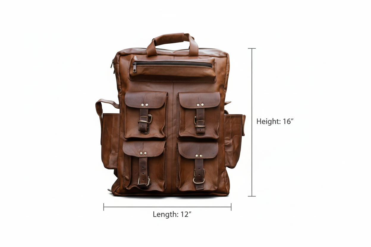 Seven Pocket Goat Leather Backpack | Unisex