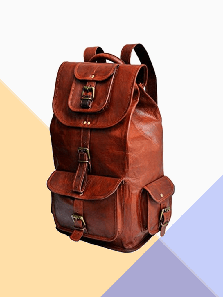 Craftshades – Multiple Pockets 18 Inch Handcrafted Leather Pittu Bag | 100% Genuine Leather