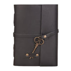 CraftShades - Leather Diary - Antique Handmade Leather Bound Notepad for Men and Women Unlined Paper, Travel Diary and Notebooks -7 x 5 Inches - (Black)