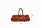 Craftshades - 24 Inch Expandable Genuine Goat Leather Duffle Bag