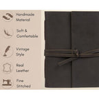 CraftShades - Handmade Vintage Leather Diary with Plain Paper for Men and Women, Raksha Bandhan Gift as Art Sketchbook, Travel Diary and Notebooks to Write, Best Rakhi Gift - 6 x 8 Inches - (Dark Brown)