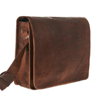Craftshades – Vintage Plain Handcrafted Leather Laptop Bag | 100% Genuine Leather