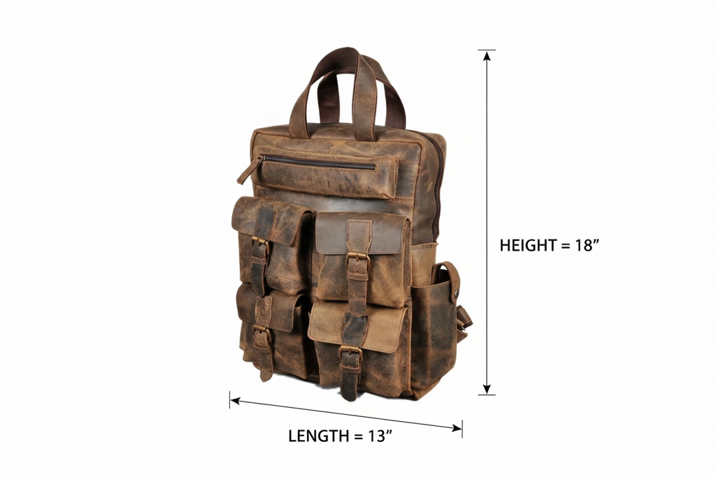 Craftshades – Vintage Buffalo Leather Backpack | 100% Genuine Leather