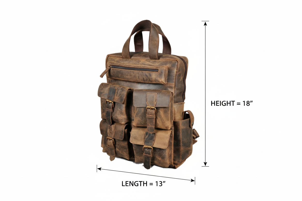 Craftshades – Vintage Buffalo Leather Backpack | 100% Genuine Leather