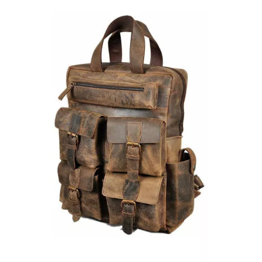 Craftshades – Vintage Buffalo Leather Backpack | 100% Genuine Leather