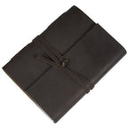 CraftShades - Handmade Vintage Leather Diary with Plain Paper for Men and Women, Raksha Bandhan Gift as Art Sketchbook, Travel Diary and Notebooks to Write, Best Rakhi Gift - 6 x 8 Inches - (Dark Brown)